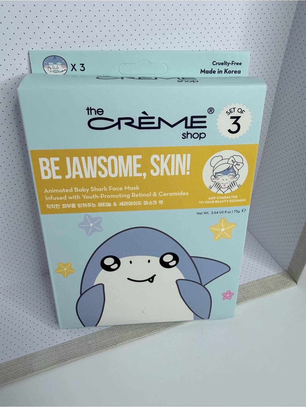 Be Jawsome, Skin! Animated Baby Shark Face Mask - Blue (Set of 3)